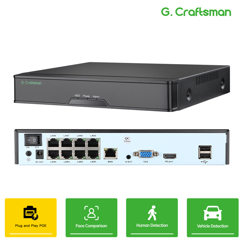 Smart Home Microsoft - C-R,8CH POE Network Video Recorder 4K