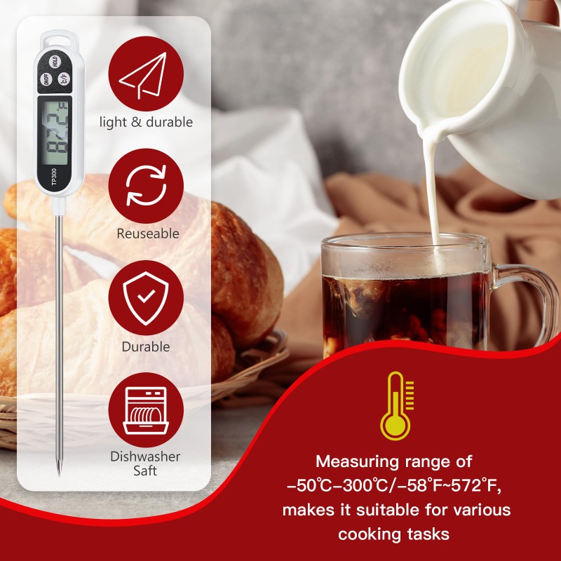 Smart Home Utensils - Food Thermometer Probe Type Electronic Kitchen