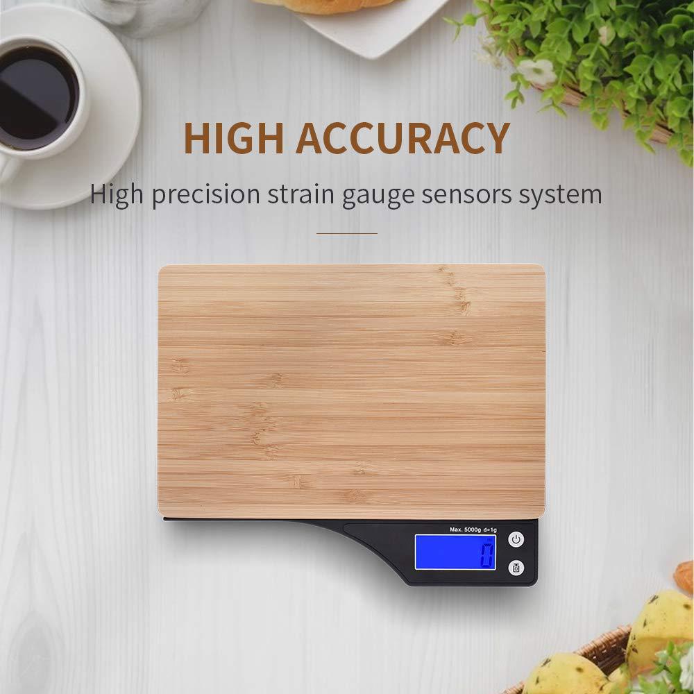 Smart Home Utensils - 350 Large Countertop Bamboo Grain Electronic