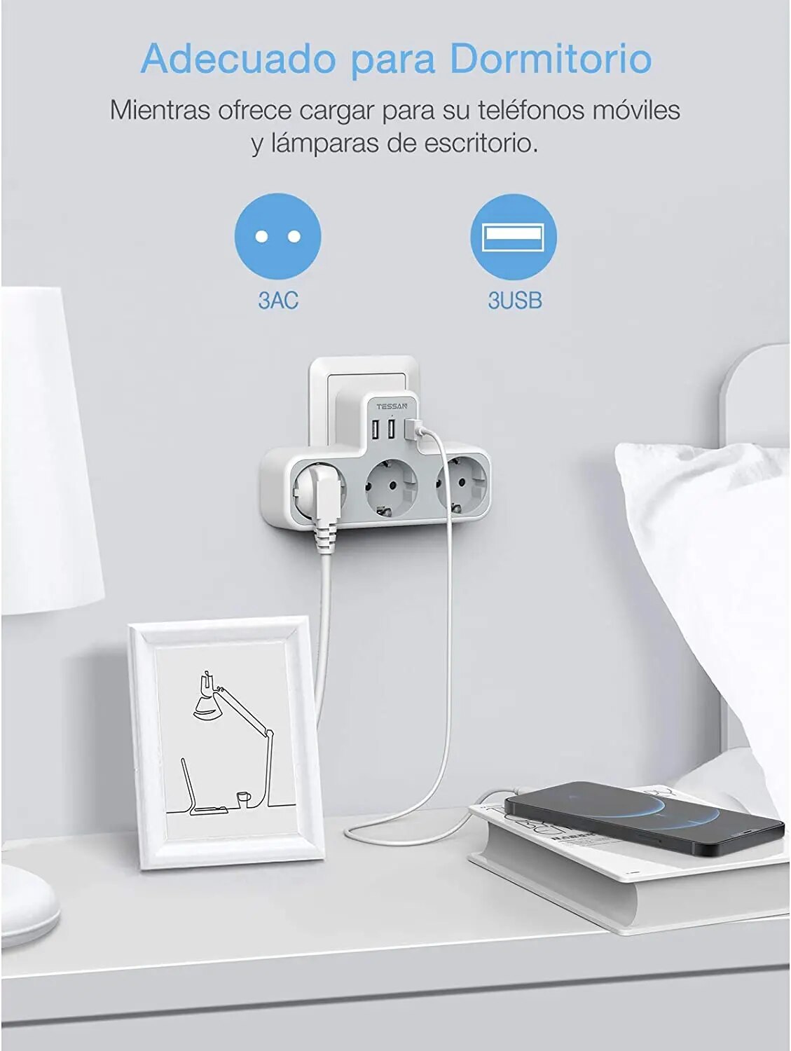 TESSAN EU Plug Power Strip wit - đánh giá và giá Smart Power Strip