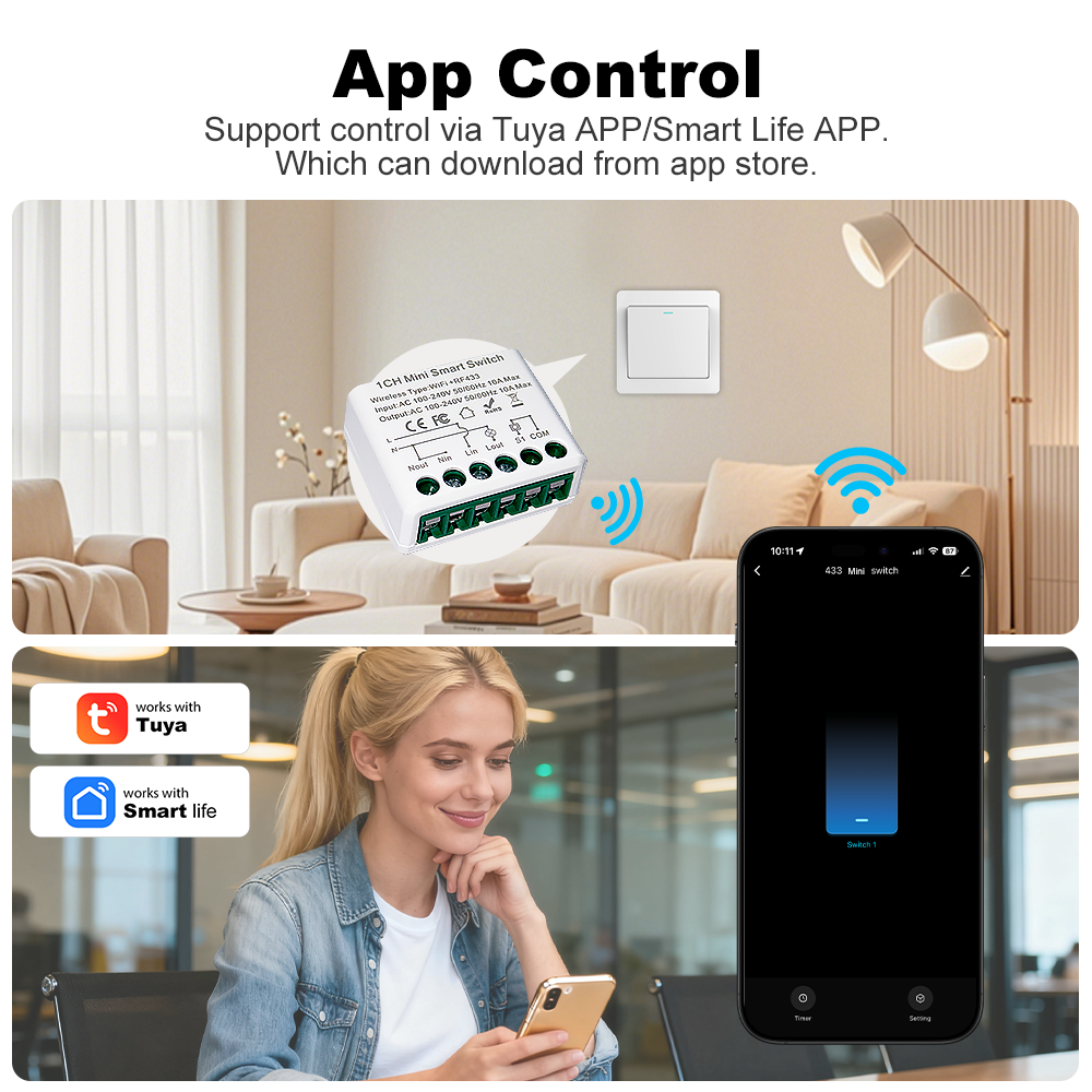 Manhot WIFI 10A Smart Light Sw - đánh giá và giá Smart Home Lighting Control
