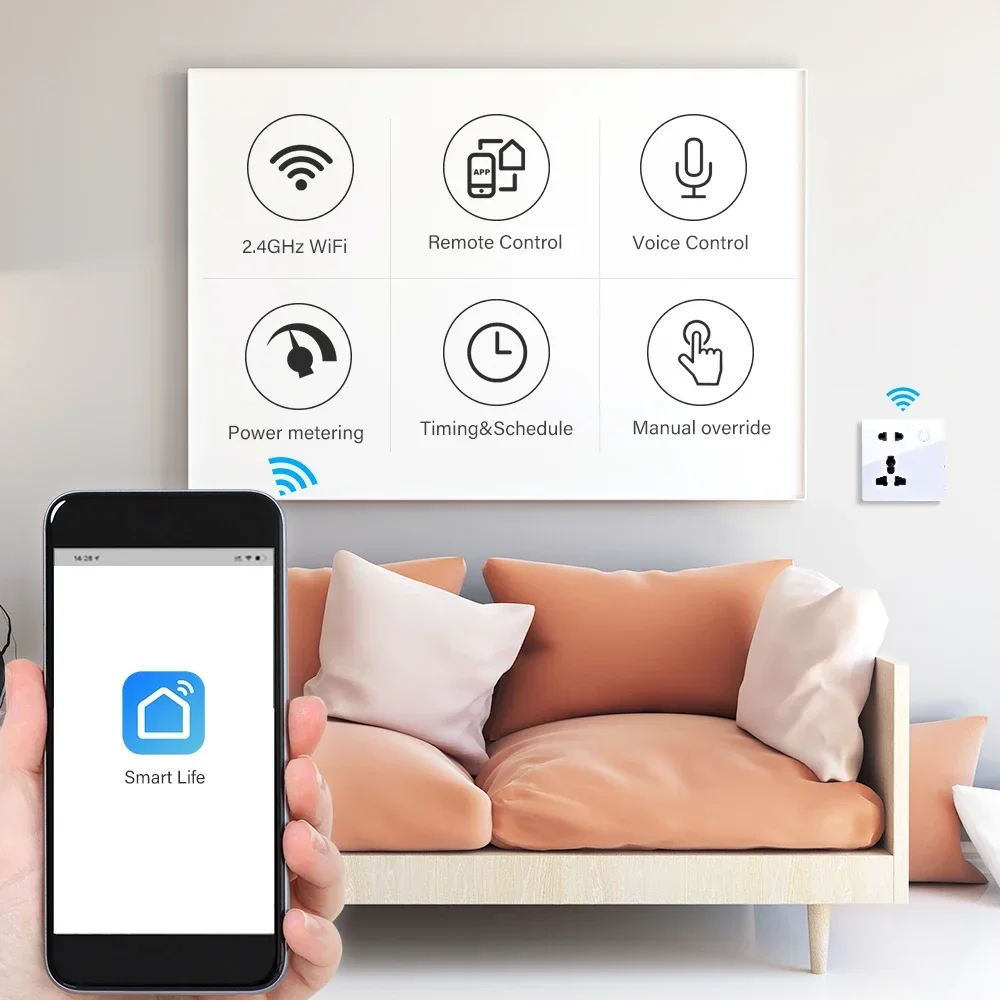 Customized Smart WiFi Wall Soc - đánh giá và giá Smart Home Web