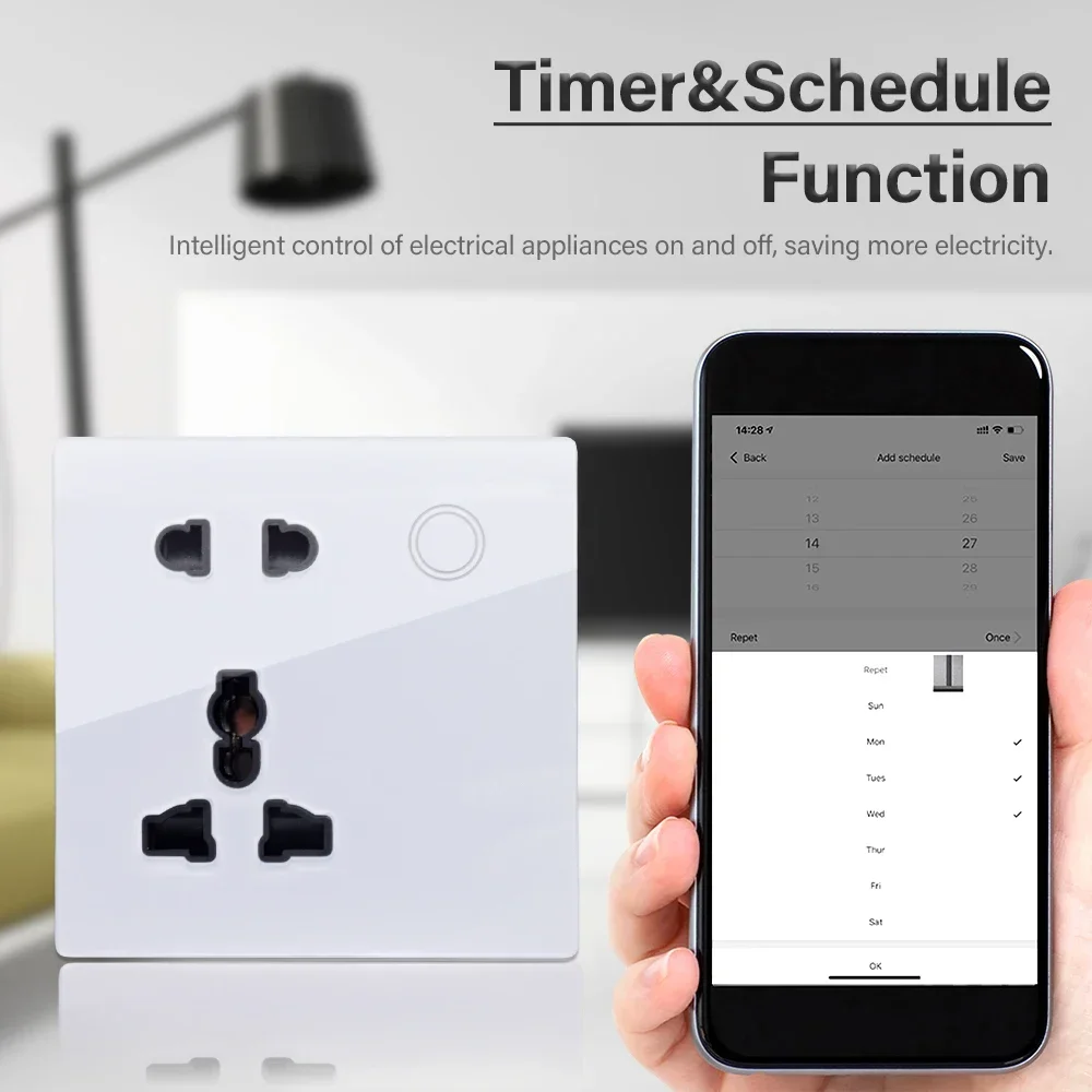 Customized Smart WiFi Wall Soc - đánh giá và giá Smart Home Web