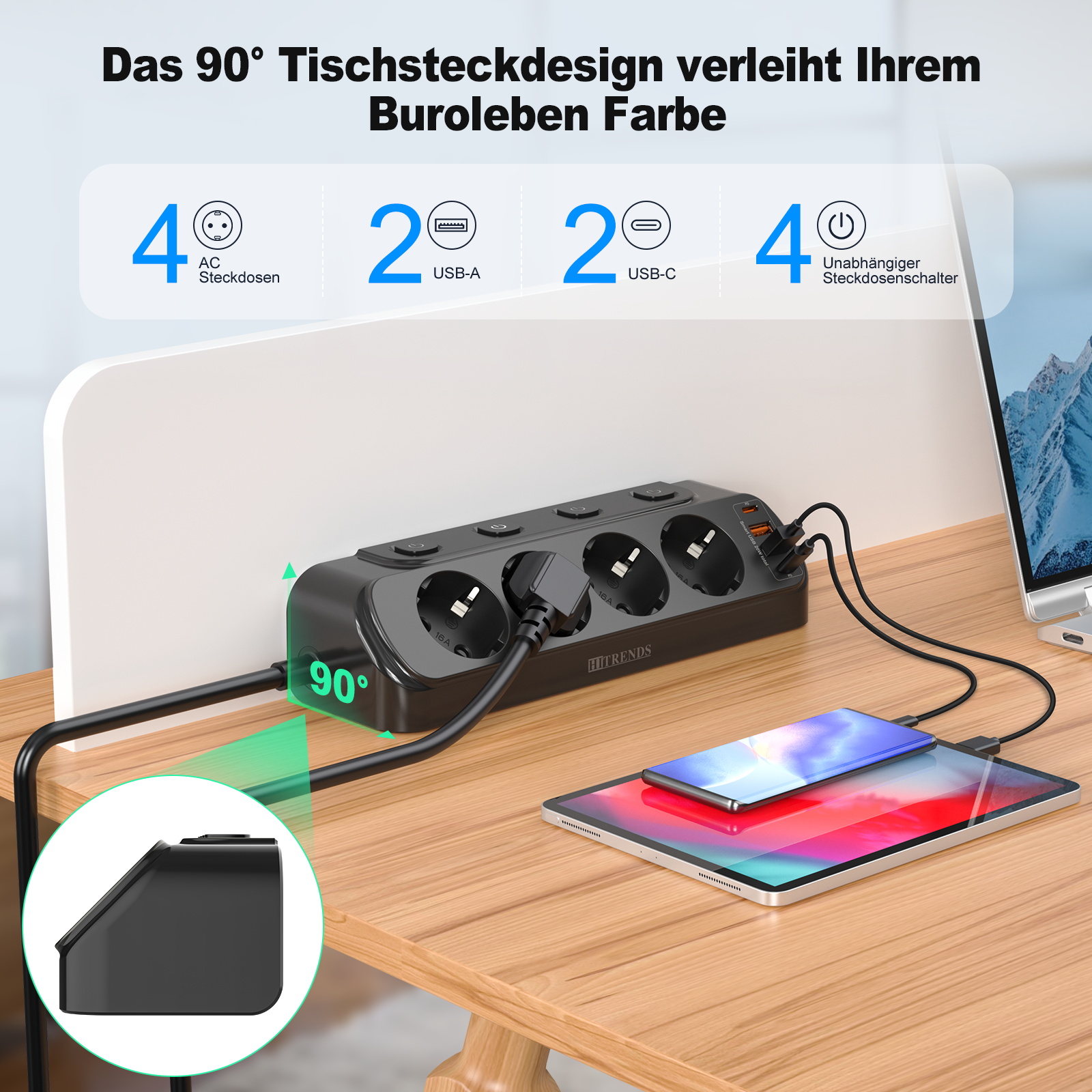 European Desktop Socket multi- - đánh giá và giá Smart Power Strip