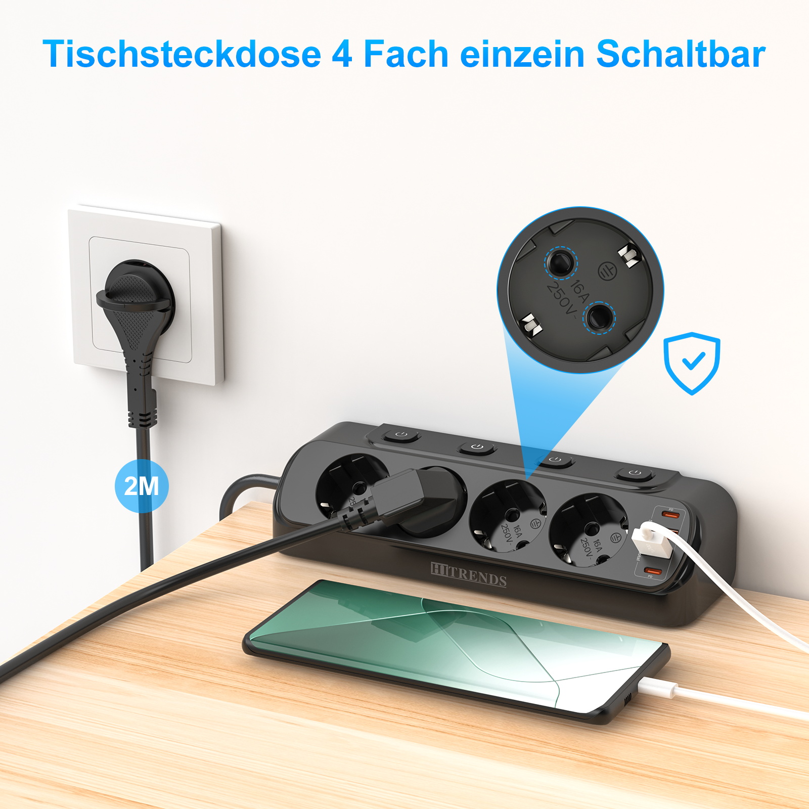 European Desktop Socket multi- - đánh giá và giá Smart Power Strip