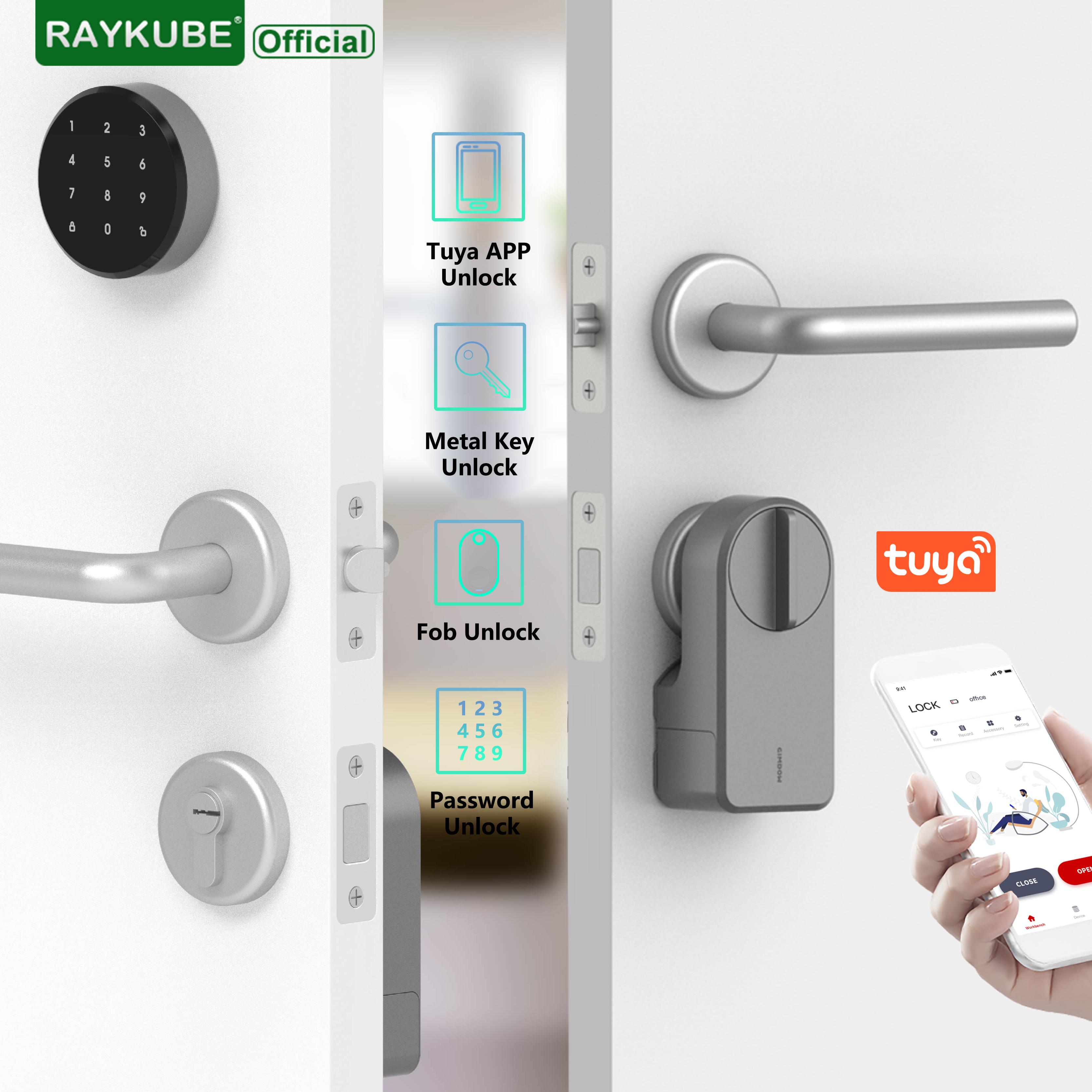 RAYKUBE A1 Pro Tuya BEL Smart  - đánh giá và giá Smart Home Lock
