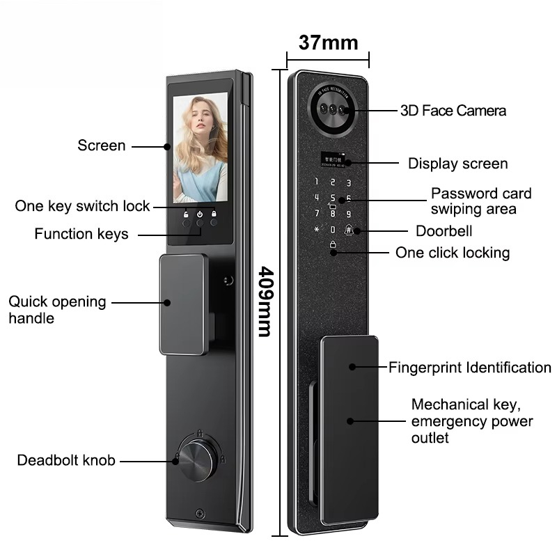3D Face Ai Smart Voice Interac - đánh giá và giá Smart Home Lock