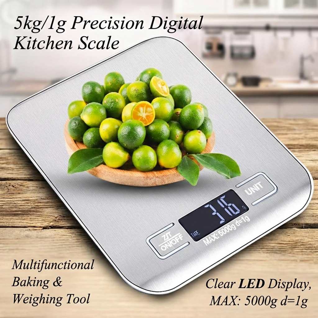 Digital Kitchen Scale with LED - đánh giá và giá Smart Home Utensils