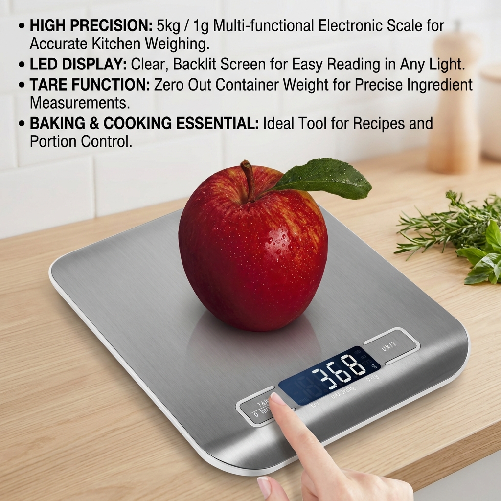 Digital Kitchen Scale with LED - đánh giá và giá Smart Home Utensils
