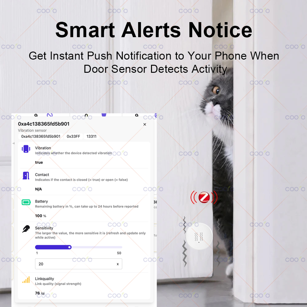 ZigBee 3.0 Vibration Sensor Re - đánh giá và giá Smart Home Zigbee 3.0