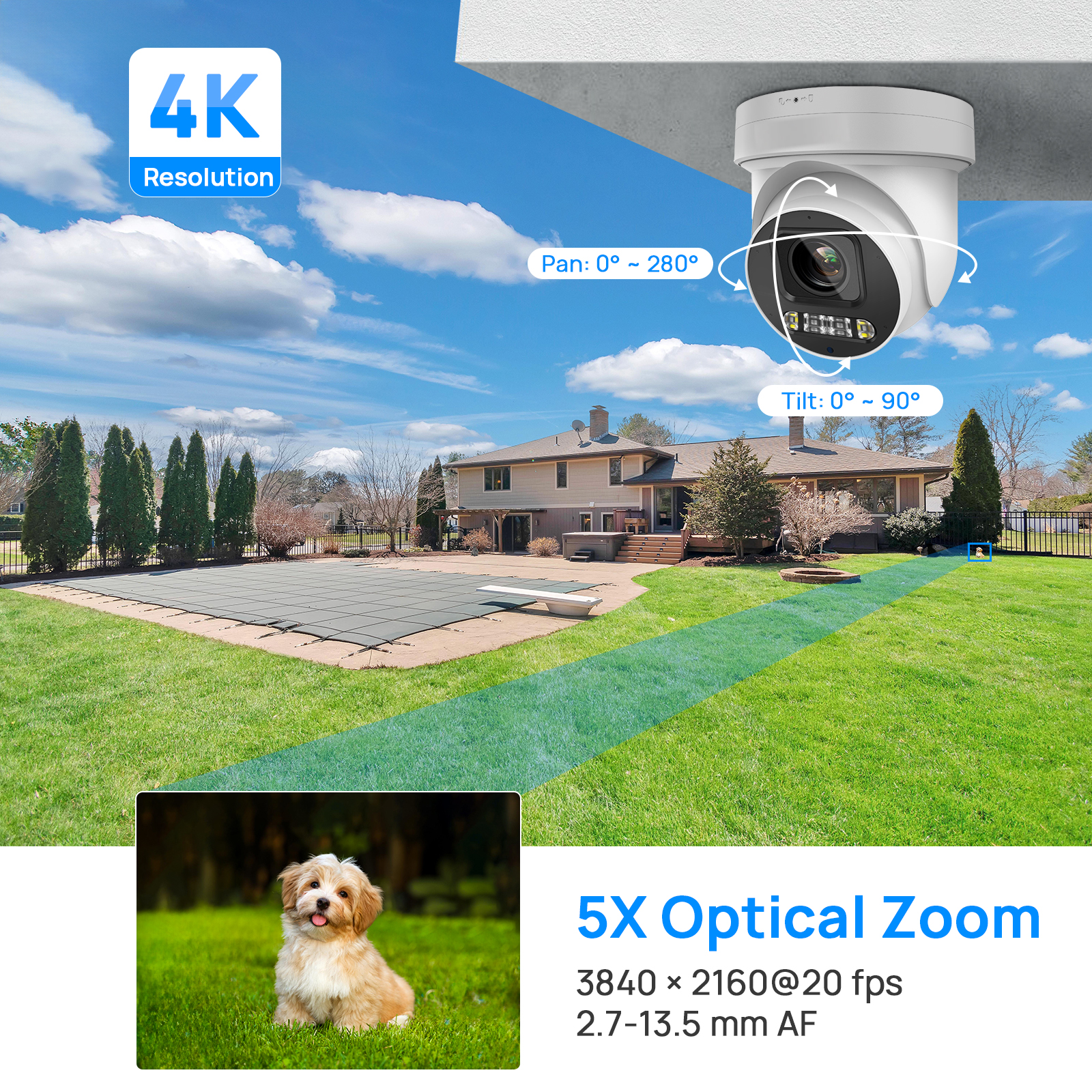 Vikylin PTZ 5X Optical Zoom 8M - đánh giá và giá Smart Home Microsoft