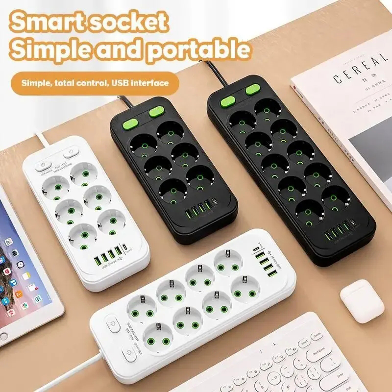2M Electrical Socket EU Plug6  - đánh giá và giá Smart Power Strip