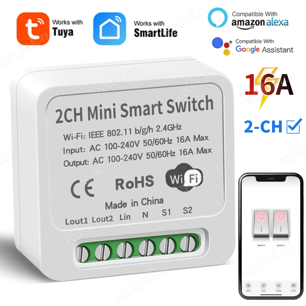 16A Tuya WiFi Smart Switch Mod - đánh giá và giá Smart Home Lighting Control