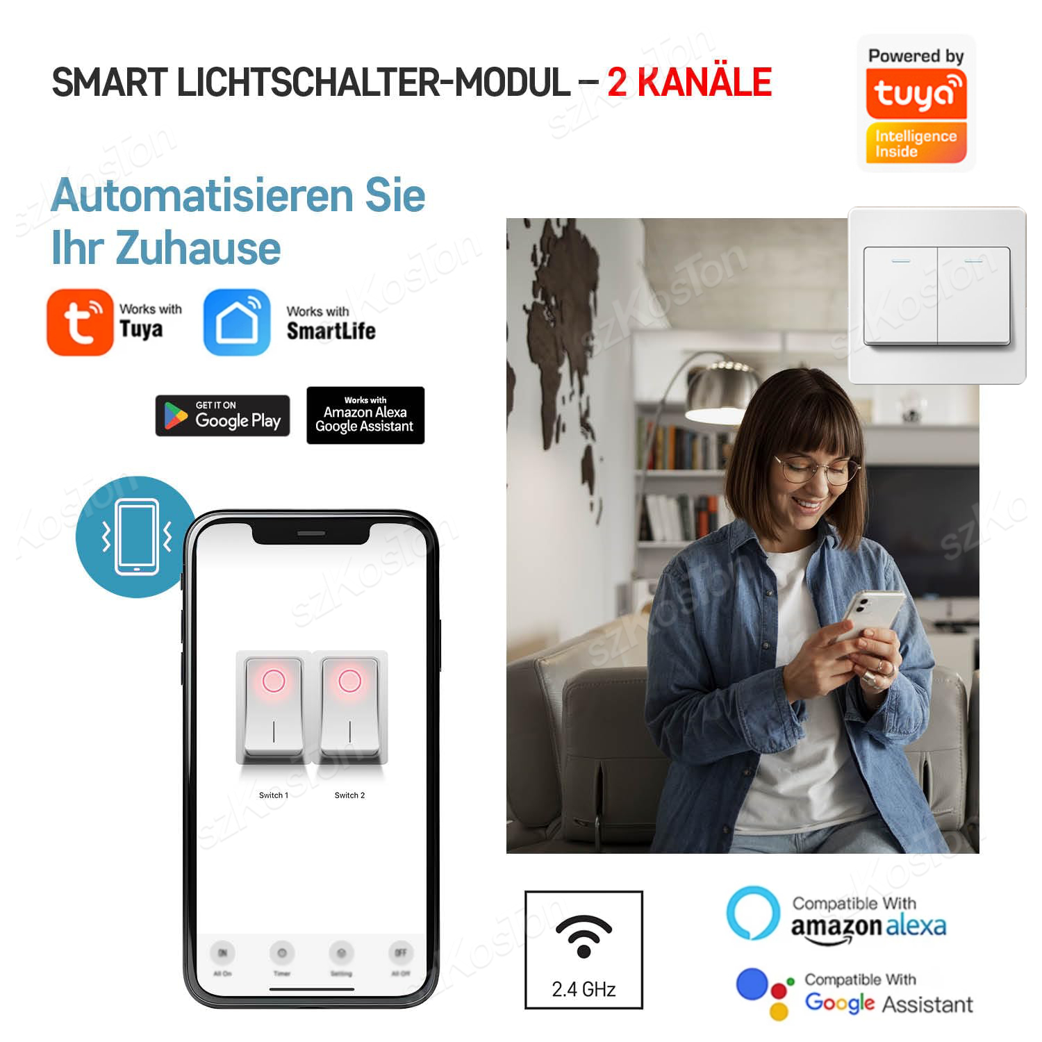 16A Tuya WiFi Smart Switch Mod - đánh giá và giá Smart Home Lighting Control