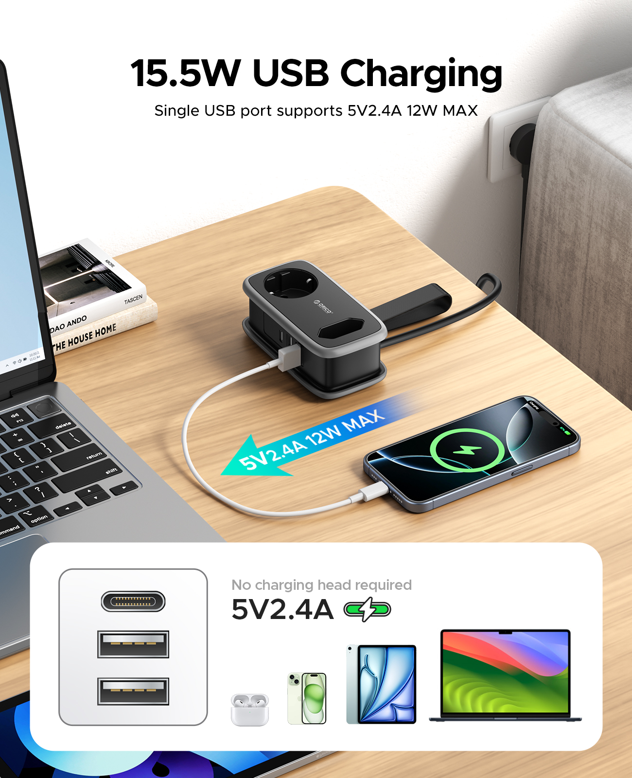 ORICO EU Plug Power Strip with - đánh giá và giá Smart Power Strip