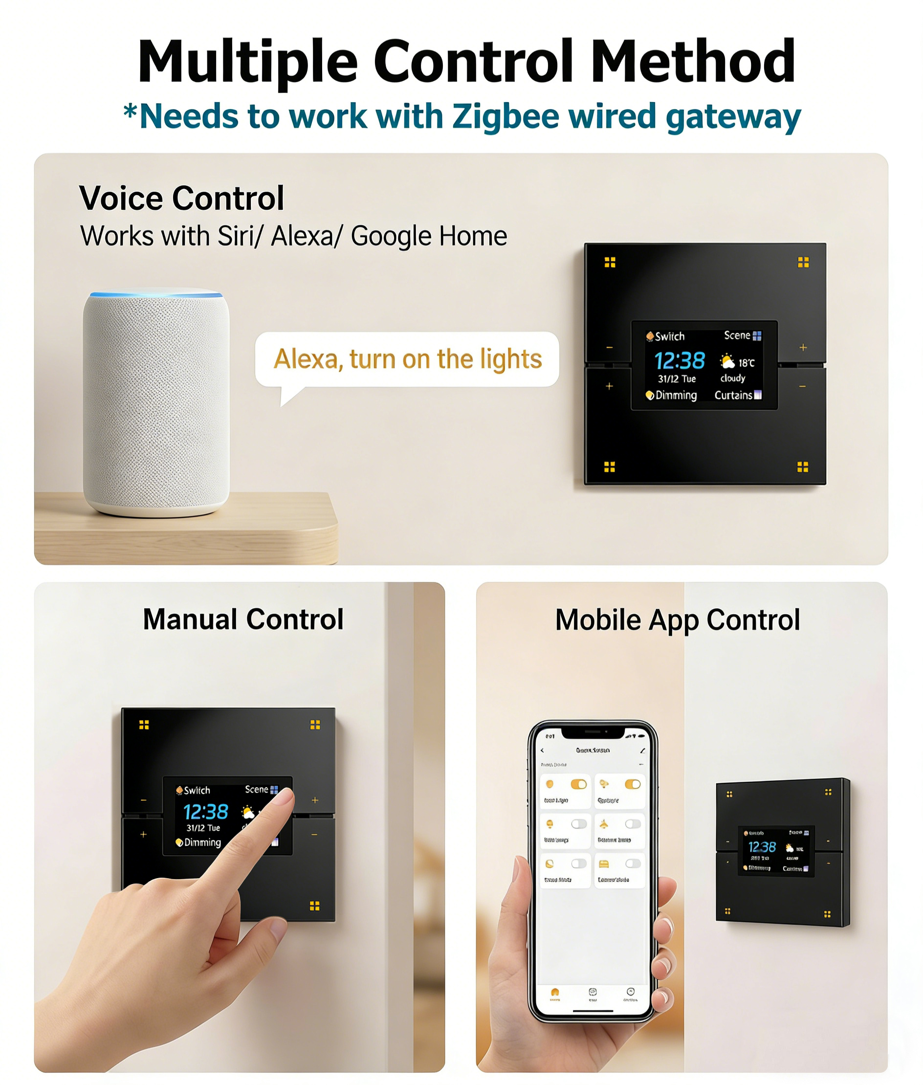 M9 Pro 8-Button UK Tuya Smart  - đánh giá và giá Smart Home Lighting Control