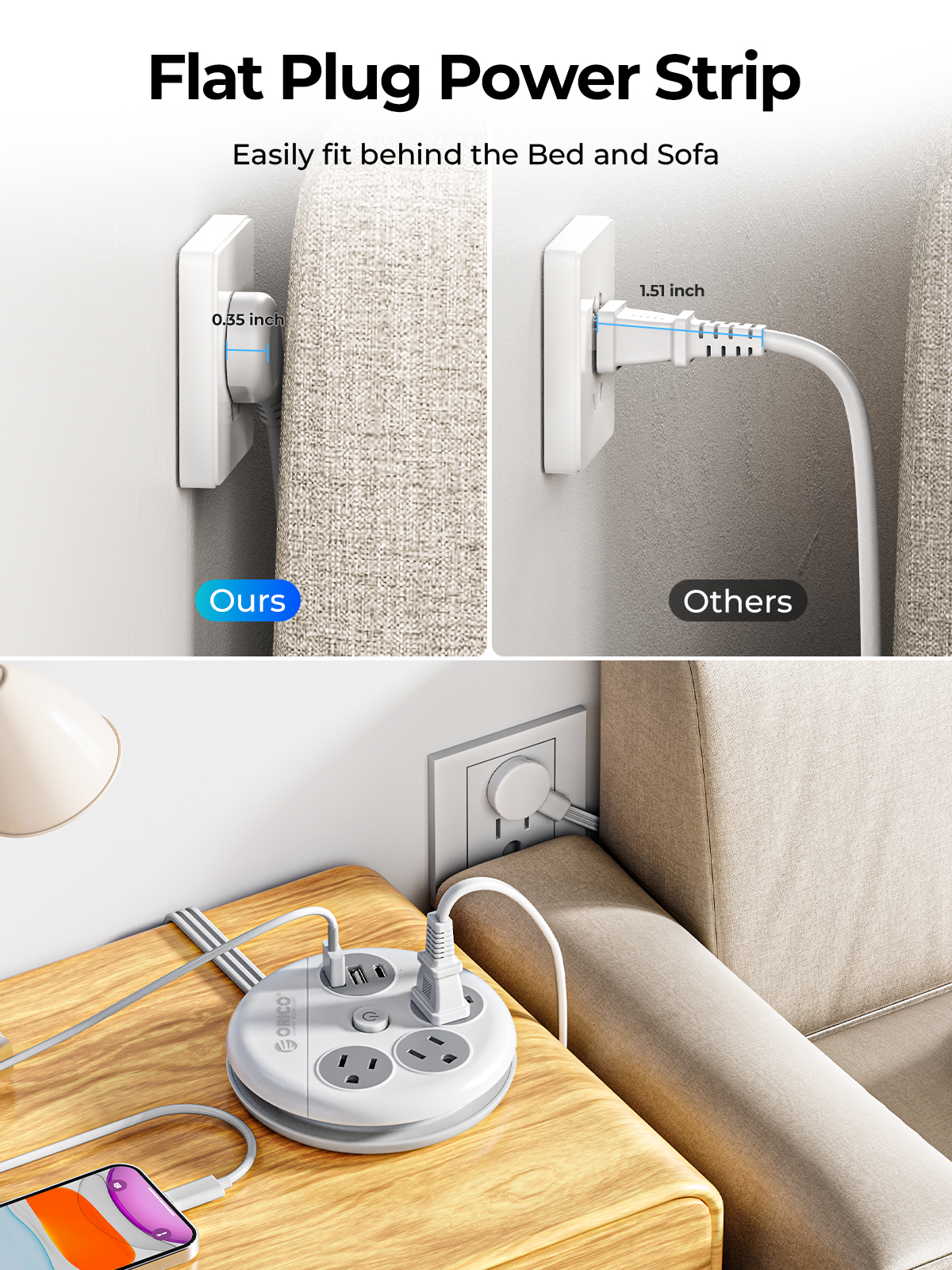 ORICO Power Strip Travel Adapt - đánh giá và giá Smart Power Strip