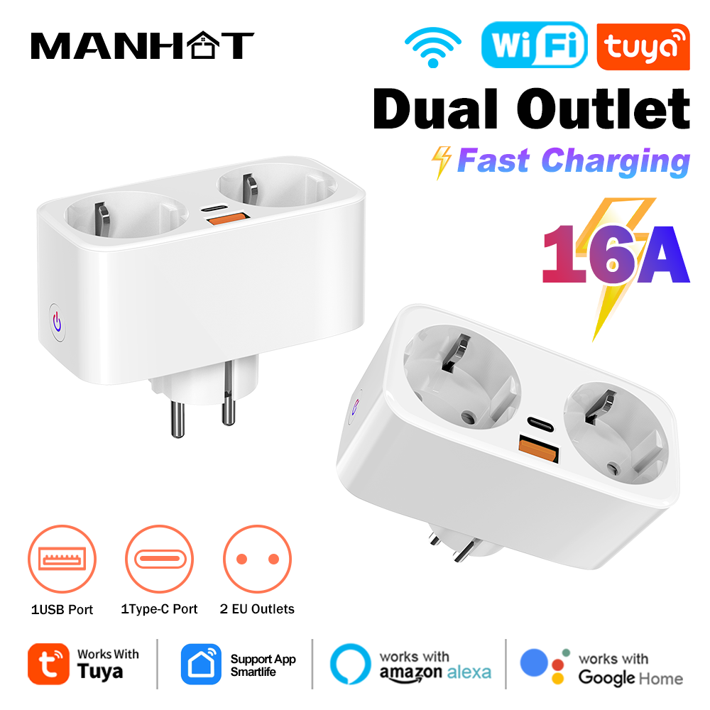 Tuya 16A WiFi Smart EU Plug PD - đánh giá và giá Smart Home Web
