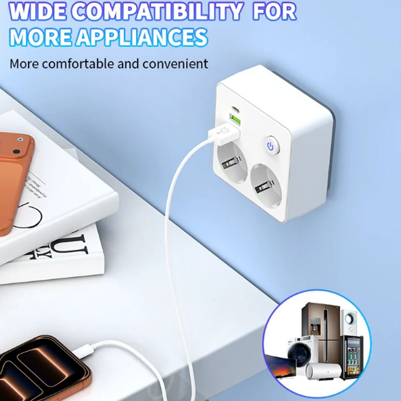 EU Plug Outlet 2 Sockets Multi - đánh giá và giá Smart Power Strip
