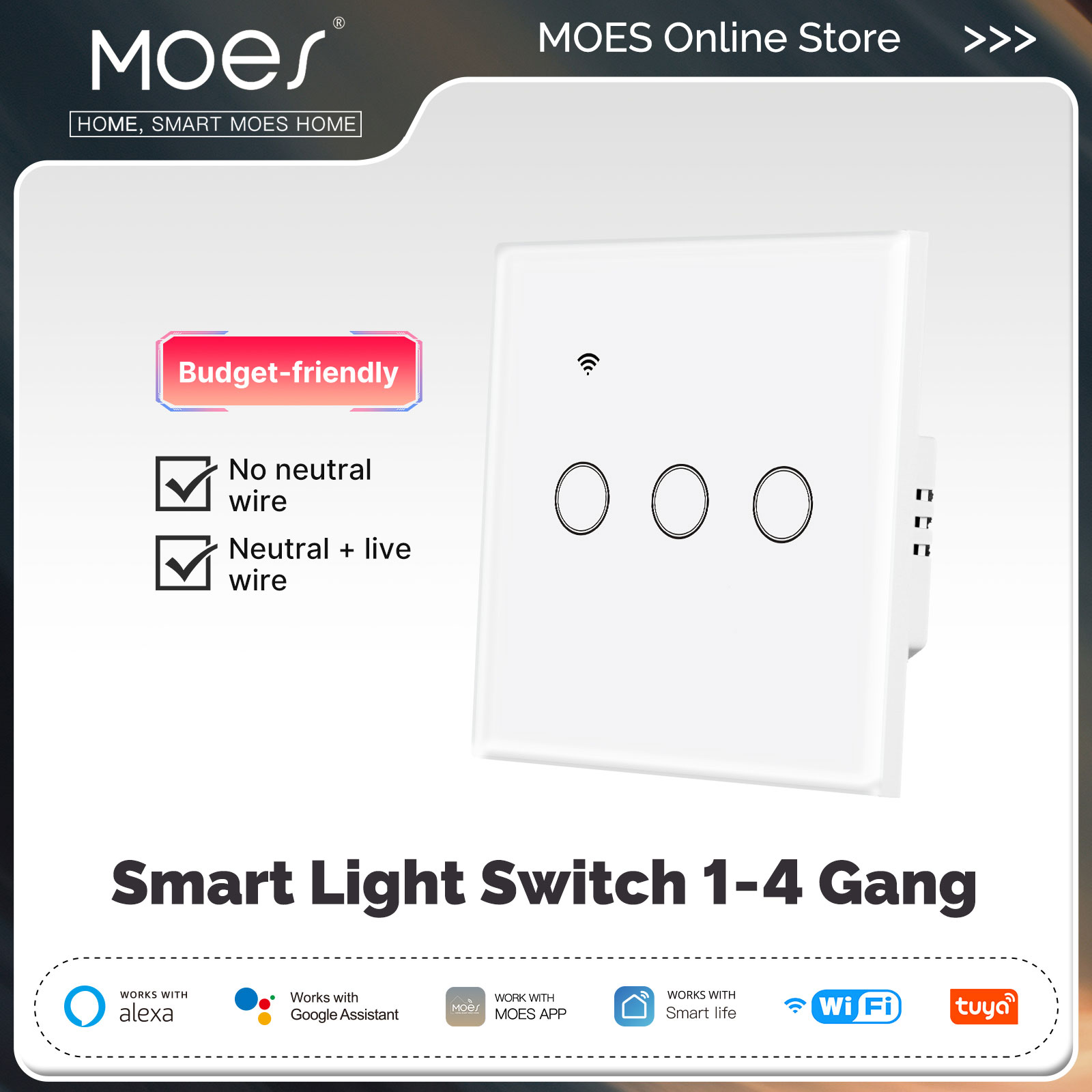 Tuya WiFi Smart Light Switch G - đánh giá và giá Smart Home Lighting Control