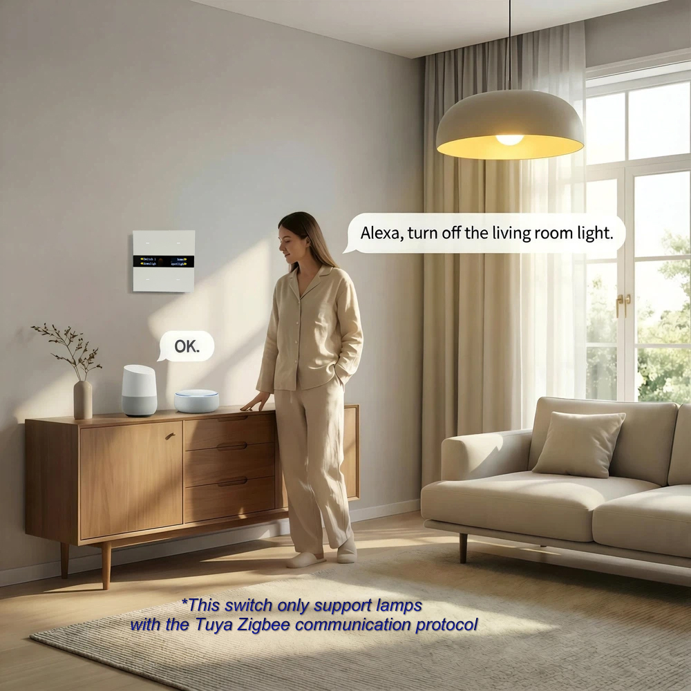 M8 pro Zigbee smart switch pan - đánh giá và giá Smart Home Lighting Control