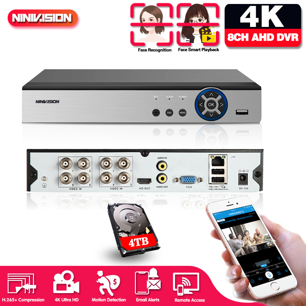 NINIVISION 8CH 4K AHD DVR AI H - đánh giá và giá Smart Home Microsoft