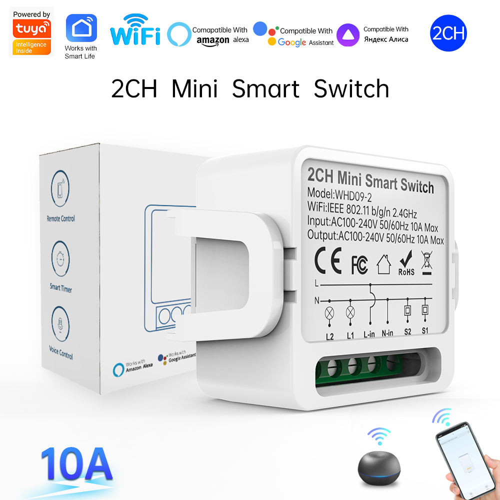 2 Way Tuya smart swtich 2Gang  - đánh giá và giá Smart Home Lighting Control
